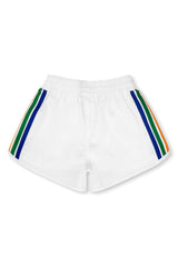 5 STRIPE KIDS FLEX JOGGER SHORT - WHITE
