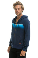 5 STRIPE HOODIE - NAVY // BLUE