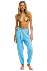 5 STRIPE SWEATPANTS - SKY // NEON RAINBOW