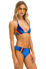 5 STRIPE VELVET TRIANGLE BIKINI TOP - ANTIGUA