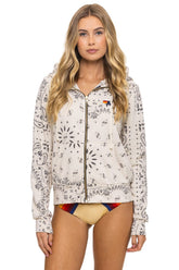 BANDANA ZIP HOODIE - VINTAGE WHITE