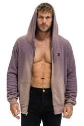 ESSENTIAL ZIP HOODIE - FADED MOCHA