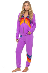 ALL SEASONS CIRCLE CHEVRON SWEATPANTS - NEON PURPLE