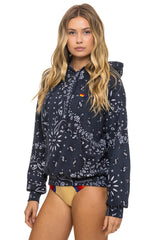 BANDANA RELAXED PULLOVER HOODIE - CHARCOAL