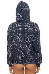 BANDANA MALIBU RELAXED PULLOVER HOODIE - CHARCOAL