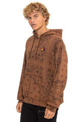 BANDANA RELAXED PULLOVER HOODIE - CINNAMON