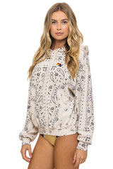 BANDANA RELAXED PULLOVER HOODIE - VINTAGE WHITE