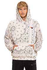 BANDANA RELAXED PULLOVER HOODIE - VINTAGE WHITE