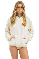 SUNSET PATCH PULLOVER RELAXED HOODIE - VINTAGE WHITE