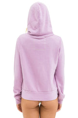 5 STRIPE HOODIE - MAUVE // PINK