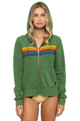 5 STRIPE HOODIE - PALM