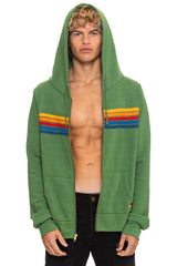 5 STRIPE HOODIE - PALM