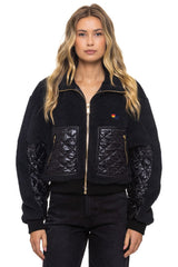 TEDDY FULL ZIP JACKET - BLACK