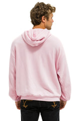 BOLT HEART PULLOVER RELAXED HOODIE - LIGHT PINK