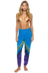 HAND DYED V SWEATPANTS - TIE DYE OCEAN // PURPLE