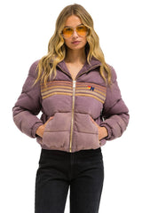 5 STRIPE FADED APRES JACKET - FADED MOCHA