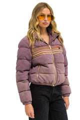 5 STRIPE FADED APRES JACKET - FADED MOCHA