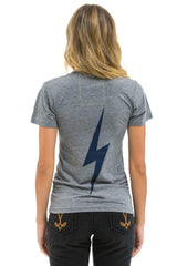 NY YANKEES BOLT CREW TEE - HEATHER