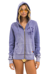 VENICE SURFER ZIP HOODIE - FADED GRAPE