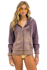 VENICE SURFER ZIP HOODIE - FADED MOCHA
