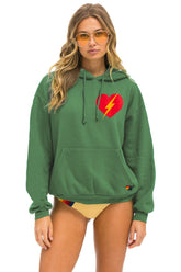 BOLT HEART PULLOVER RELAXED HOODIE - PALM