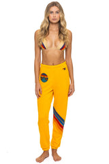 ALL SEASONS CIRCLE CHEVRON SWEATPANTS - GOLD