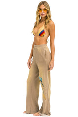 PARROT WIDE LEG POCKET SWEATPANTS - FADED TAN