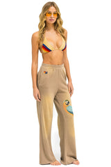 PARROT WIDE LEG POCKET SWEATPANTS - FADED TAN