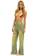 TIGER WIDE LEG POCKET SWEATPANTS - FADED ARMY