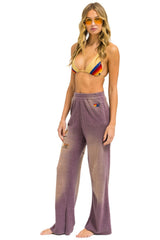 TIGER WIDE LEG POCKET SWEATPANTS - FADED MOCHA