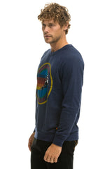 AVIATOR NATION ASPEN CREW SWEATSHIRT - NAVY