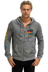 AVIATOR NATION MIAMI HOODIE - HEATHER GREY