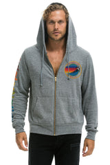 AVIATOR NATION VAIL ZIP HOODIE - HEATHER GREY