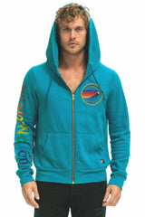 AVIATOR NATION VAIL ZIP HOODIE - TEAL
