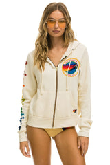 AVIATOR NATION VAIL ZIP HOODIE - VINTAGE WHITE