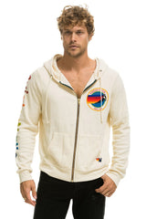 AVIATOR NATION VAIL ZIP HOODIE - VINTAGE WHITE