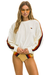 CLASSIC VELVET RELAXED SWEATSHIRT - WHITE