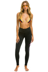FULL LENGTH HI-RISE BOLT FADE LEGGINGS - CHARCOAL // PINK PURPLE