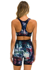 HAND DYED 6 INCH HI-RISE BIKER SHORT - TIE DYE MULTI