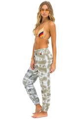 HAND DYED SWEATPANTS - TIE DYE GREY // OLIVE