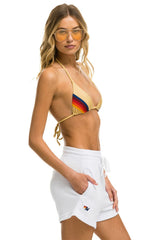 LOGO EMBROIDERY LIGHT WEIGHT LOUNGER SHORT - WHITE