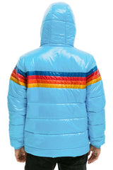 4 STRIPE LUXE TREKKER JACKET - GLOSSY SKY