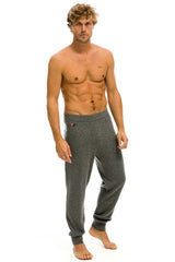 MEN'S BOLT CASHMERE LIGHT SWEATER PANT - DEEP HEATHER // BLACK BOLT