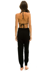 BOLT CASHMERE LIGHT SWEATER PANT - BLACK // WHITE BOLT