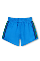 5 STRIPE KIDS FLEX JOGGER SHORT - NEON BLUE