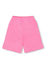 LOGO KIDS SWEATSHORTS - NEON PINK