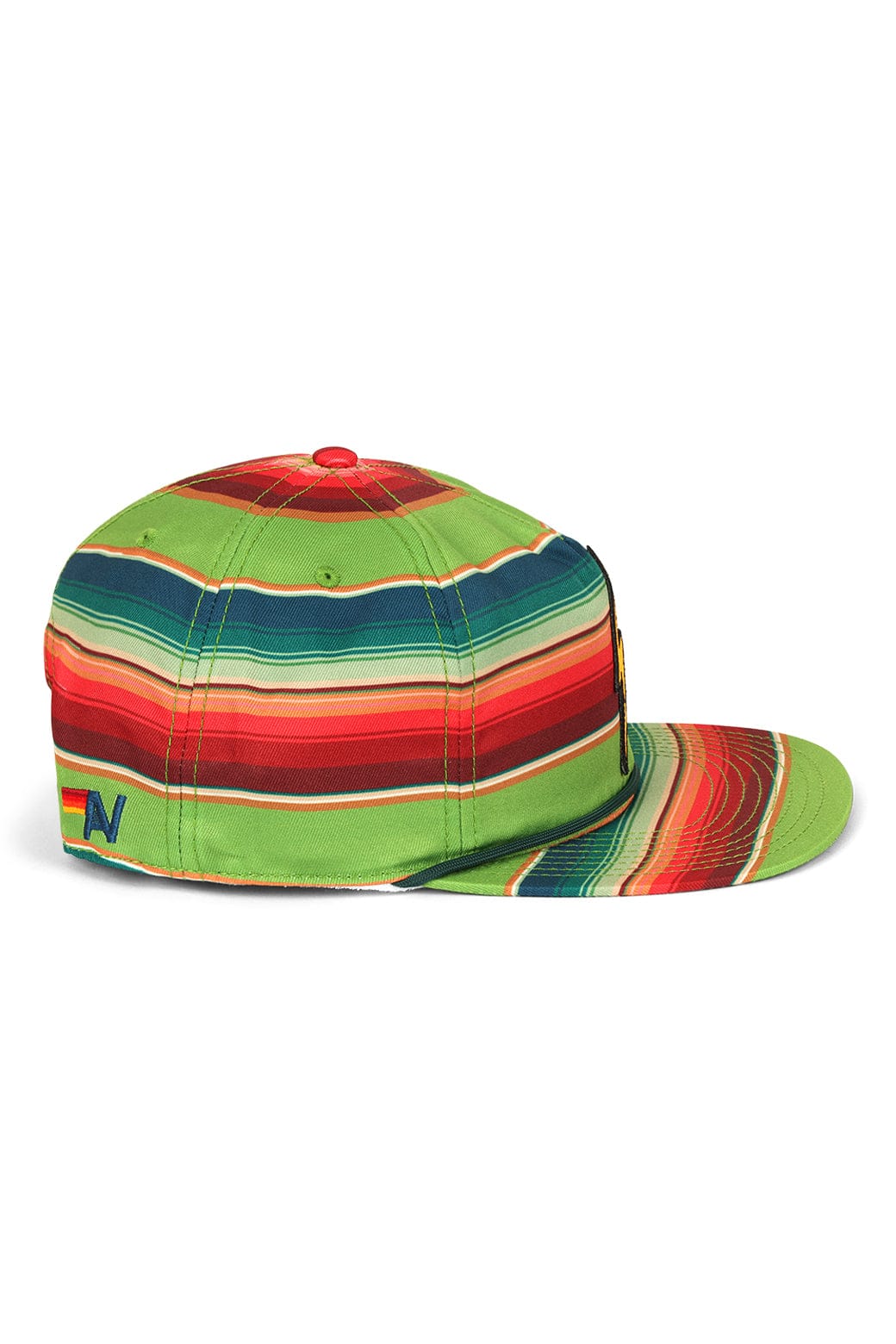 VINTAGE BOLT TWILL LOW-RISE TULUM TRUCKER HAT - JUNGLE GREEN