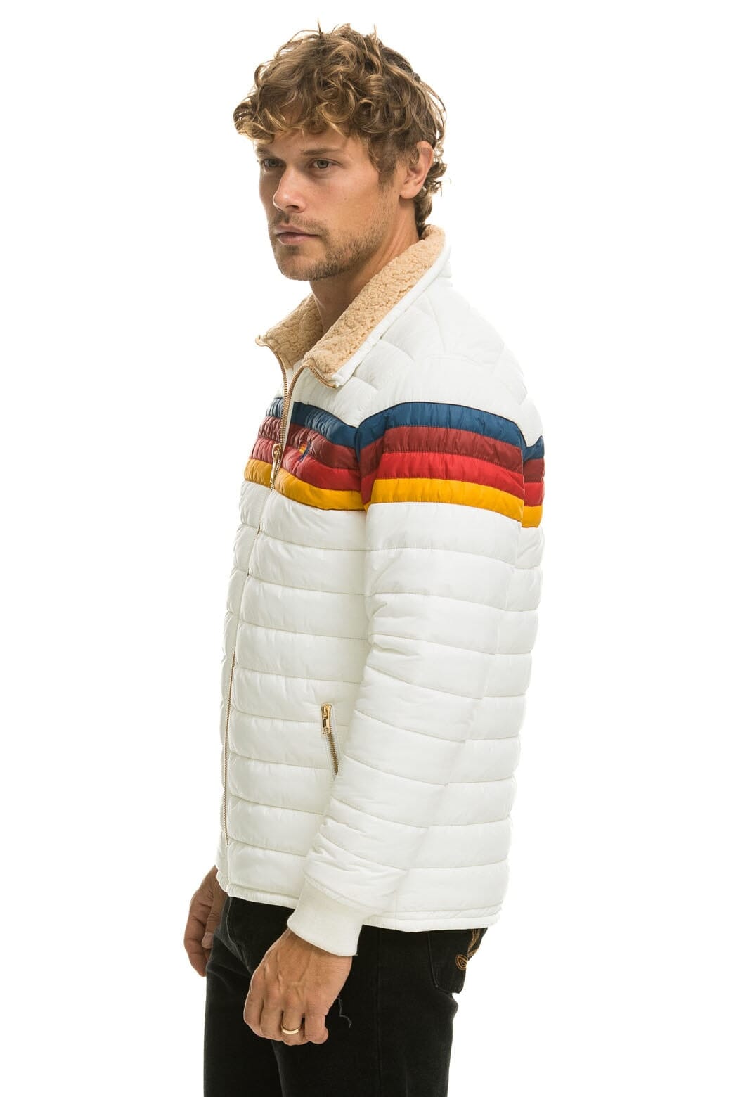 4 STRIPE JACKET -  WHITE