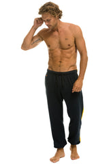 5 STRIPE SWEATPANTS - CHARCOAL