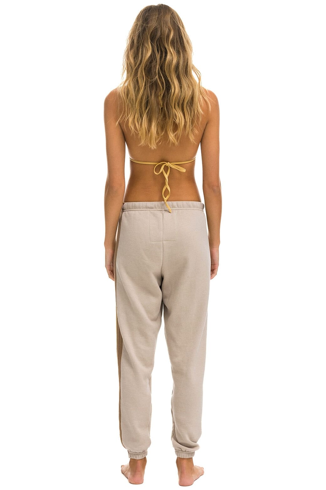 5 STRIPE SWEATPANTS - SAND // TAN
